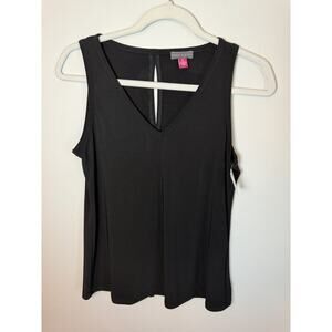 Vince Camuto Women's Black Vneck Stretchy She'll Tank XS NWT